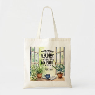 Tote Bag Psaume 119:105 Votre Parole est un Verset Bible La