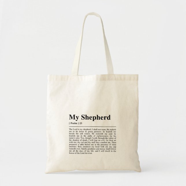 Tote Bag Psaume 23 Le Seigneur est mon Berger (Devant)