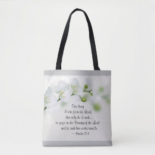 Tote Bag Psaume 27:4 Une chose que je demande au Seigneur,