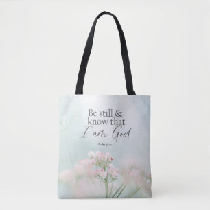 Tote Bag Psaume 46:10 Restez tranquille et sachez que je su