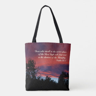 Tote Bag Psaume 91 Ceux qui habitent dans le lieu secret,
