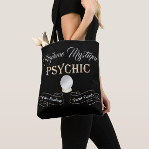 Tote Bag Psychique Crystal Ball Or et Noir
