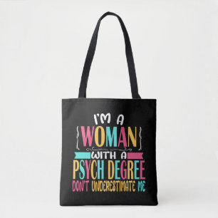 Tote Bag Psychologue Psychologie Diplôme principal PsyD PhD