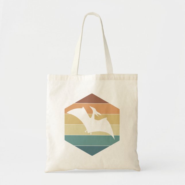Tote Bag Pterodactyle Dinosaure Silhouette au coucher du so (Devant)