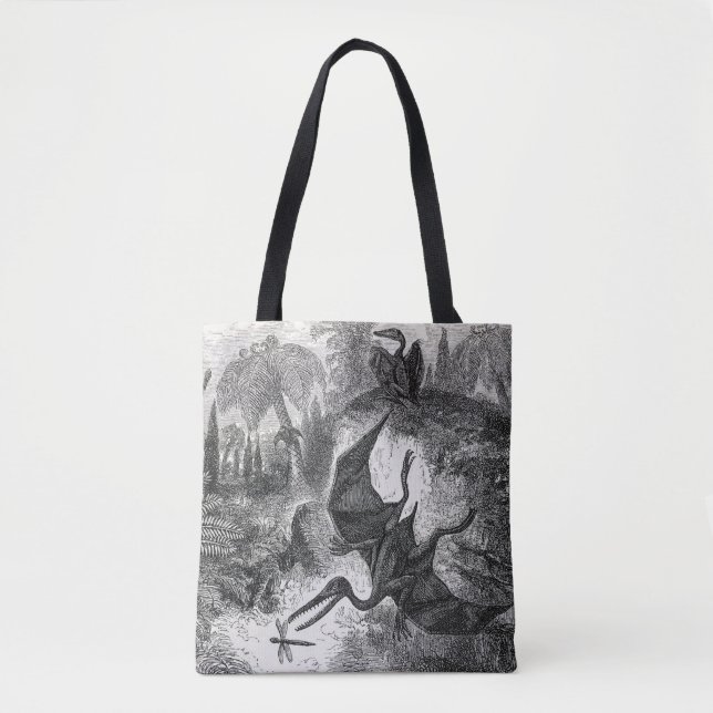 Tote Bag Pterodactyles jurassiques (Devant)