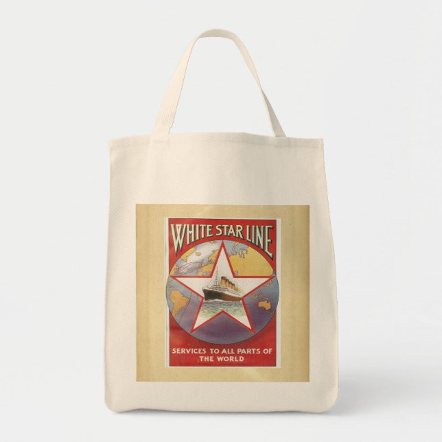 Tote Bag Publicité ancienne pour les bateaux de croisière W (Devant)