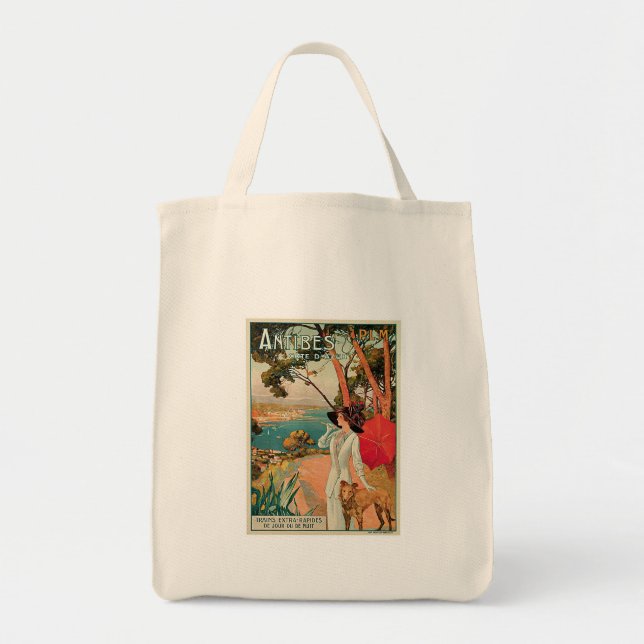 Tote Bag Publicité Vintage voyage Antibes France (Devant)