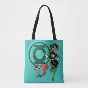 Tote Bag Puce et Lanterne verte