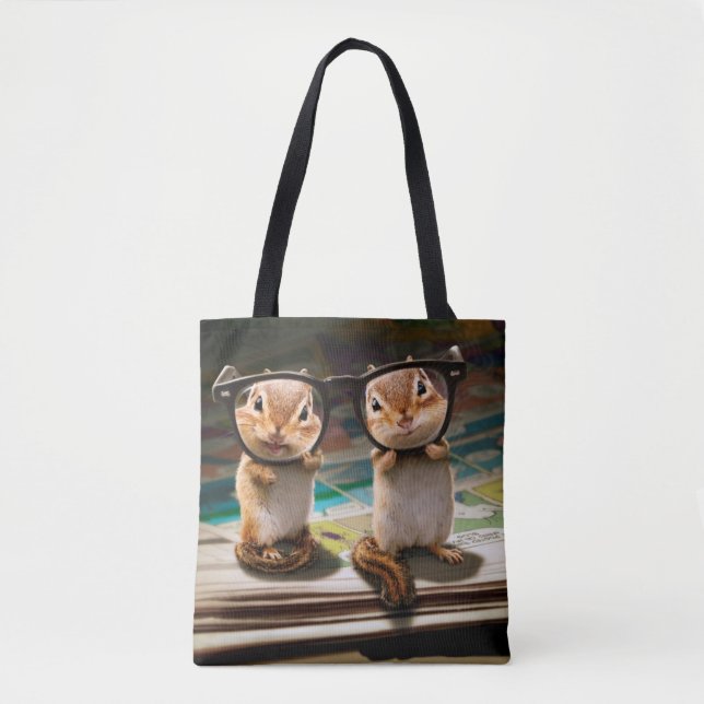 Tote Bag Puces dans les lunettes de lecture (Devant)