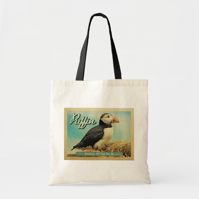 Tote Bag Puffin Bird - Wildlife of the North (Devant)