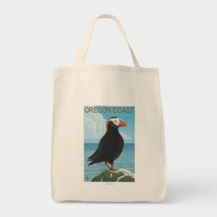 Tote Bag Puffin touffé de la côte de l'Oregon