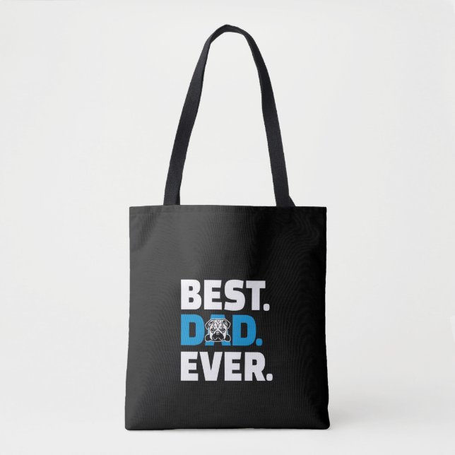 Tote Bag Pug Dog Meilleur papa Ever (Devant)