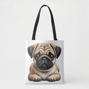 Tote Bag Pug puppy