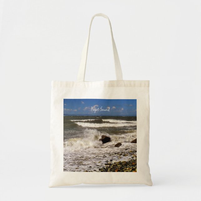 Tote Bag Puget Sound Waves Seascape Photo (Devant)