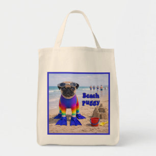 Tote Bag Puggy de la plage