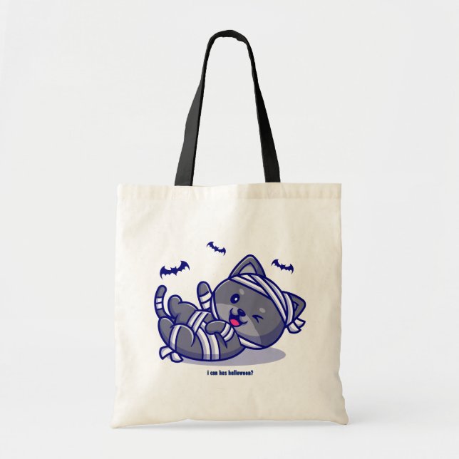 Tote Bag Puis-je avoir Halloween? (Devant)