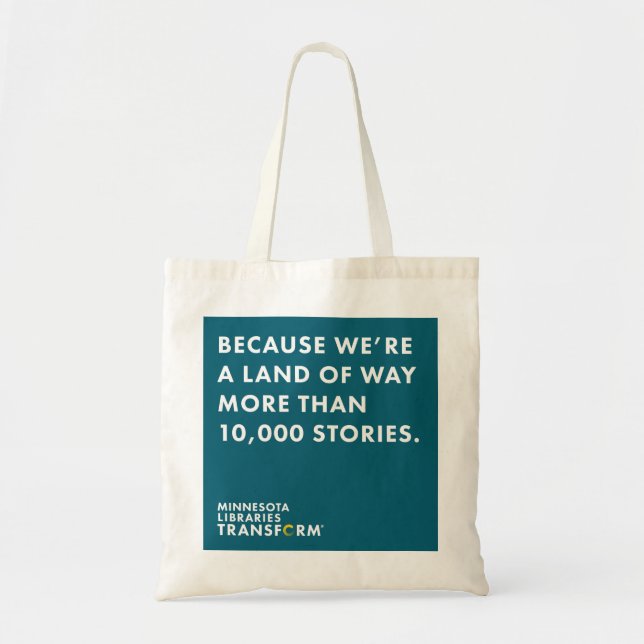 Tote Bag Puisque 10.000 histoires Teal Fourre-tout (Devant)