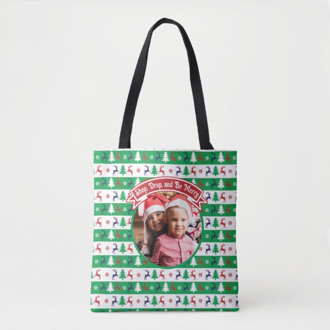 Tote Bag Pull de Noël hideux pour photo de famille  (Devant)