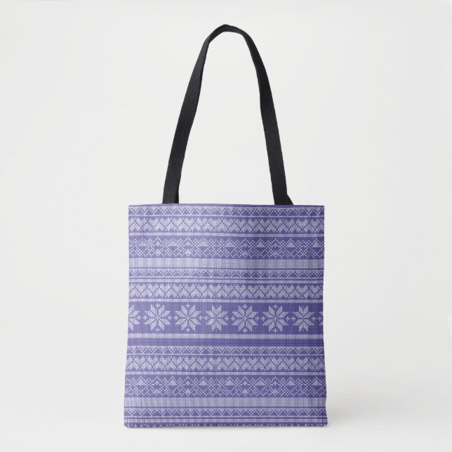 Tote Bag Pull tricoté en laine de Noël  (Devant)