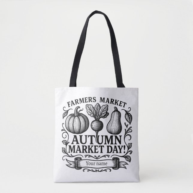 Tote Bag Pumpkin, Beet & Squash Autumn! Personalized (Devant)