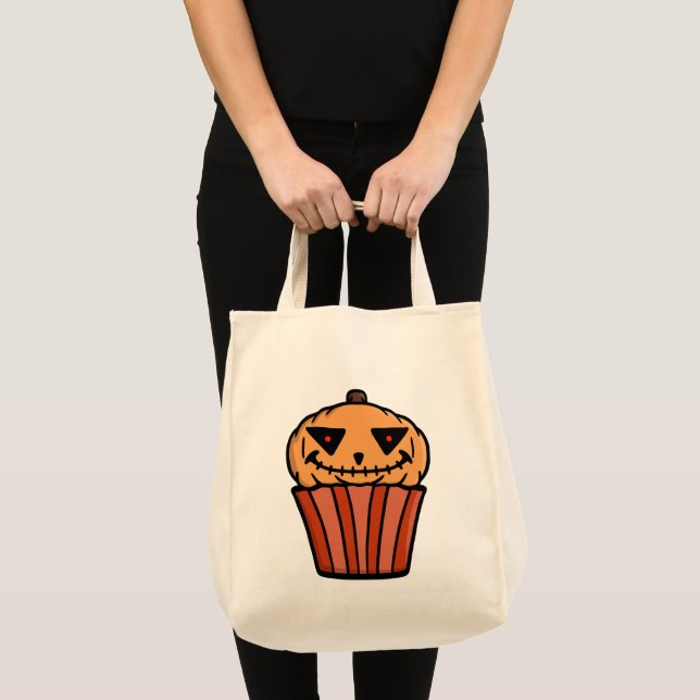 Tote Bag Pumpkin Cupcake Halloween (Devant (produit))