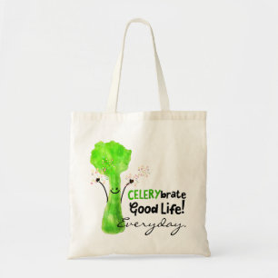 Tote Bag Pun Celery positif - Celerybrate Bonne vie