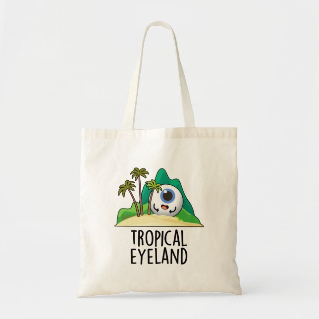 Tote Bag Pun d'île drôle de l'œil tropical (Devant)