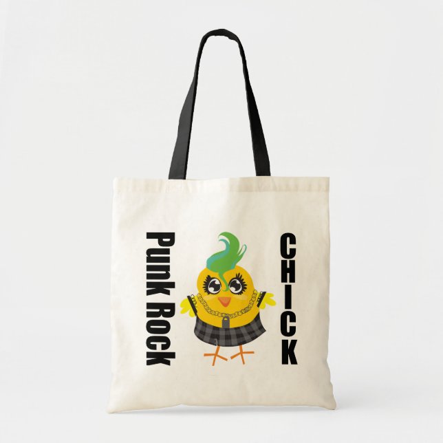 Tote Bag Punk Rock Chick (Devant)