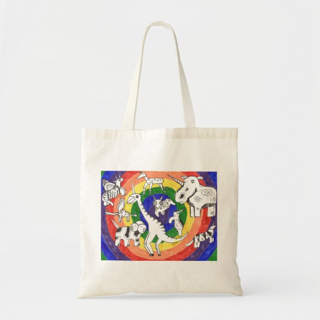 Tote Bag Punk Rock Design #24b en COULEUR (Devant)