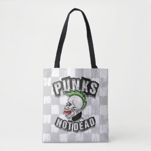 Tote Bag Punks pas mort crâne Mohawk Punk Rock Rocker