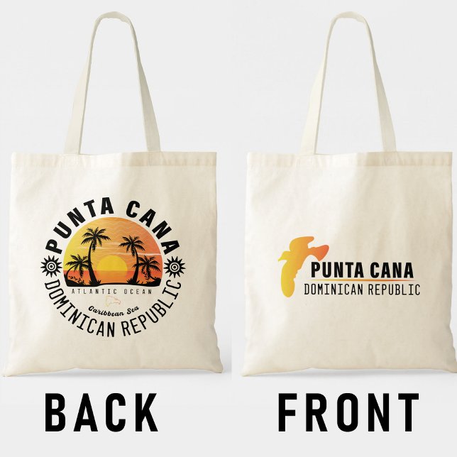 Tote Bag Punta Cana Dominicaine Retro Sunset Souvenir 60s (Créateur téléchargé)