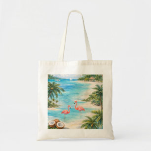 Tote Bag Punta Cana République dominicaine Flamant Tropical