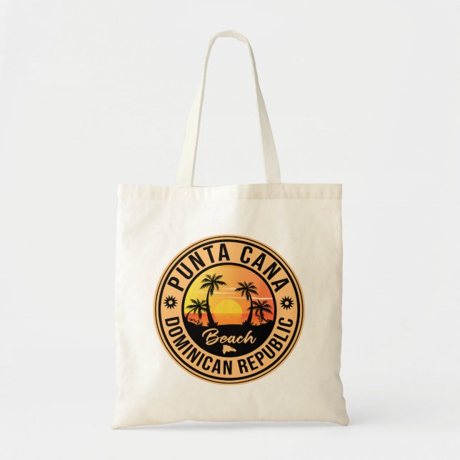 Tote Bag Punta Cana République Dominicaine - Souvenir Rétro (Devant)