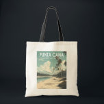 Tote Bag Punta Cana République Dominicaine Travel Art Vinta<br><div class="desc">Design vectoriel Punta Cana. La région de Bávaro et Punta Cana forment ce qu'on appelle la Costa del Coco,  ou Côte des cocotiers,  une zone de luxueux complexes tout compris.</div>
