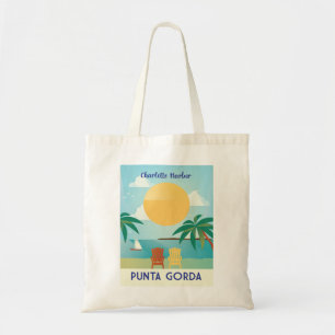 Tote Bag Punta Gorda Floride Charlotte Harbour style rétro