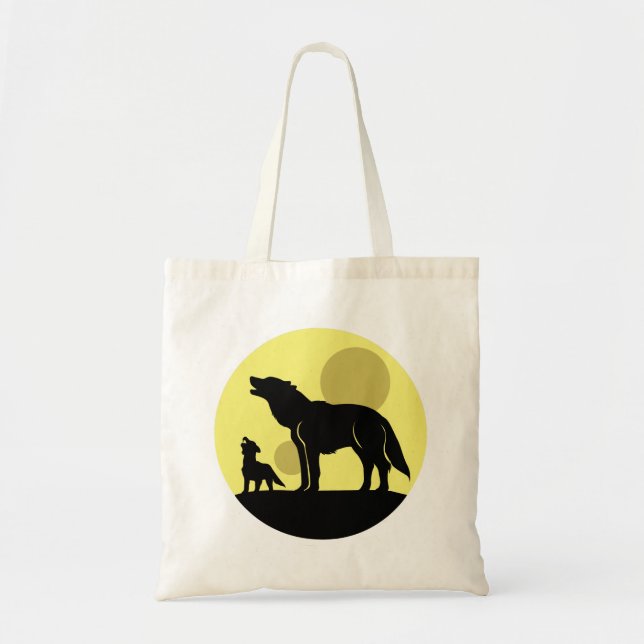 Tote Bag Pup Mother and Wolf (Devant)