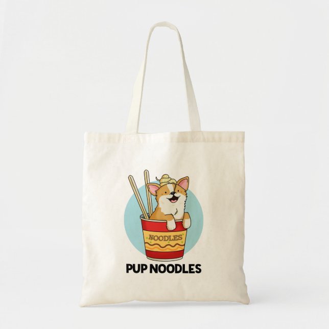 Tote Bag Pup Noodles Funny Cup Noodles Pun (Devant)