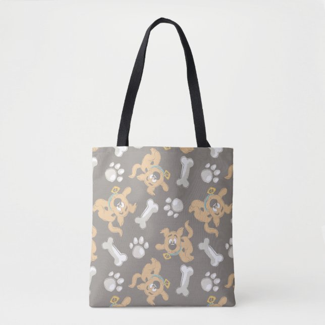 Tote Bag Puppy Scooby-Doo Bone & Motif Empreinte de patte (Devant)