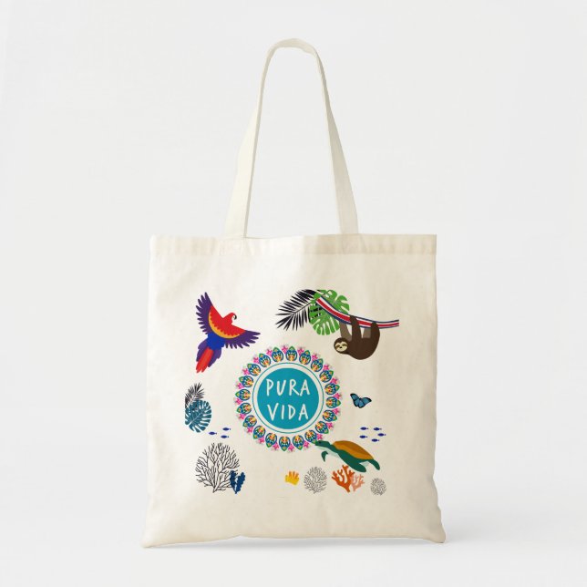 Tote Bag Pura Vida - Costa Rica Vie sauvage (Devant)