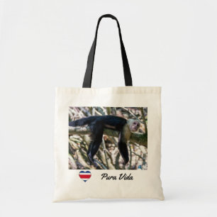 Tote Bag Pura vida pour singe capucin à visage blanc