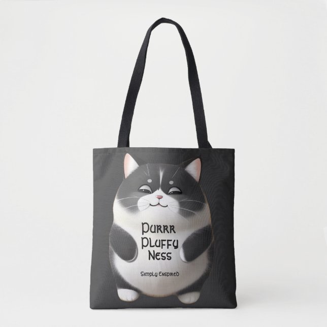 Tote Bag Purement Enspiré Douceur Féline  (Devant)