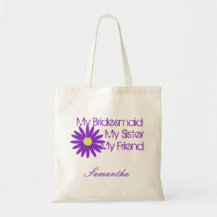 Tote Bag Purple Daisy/ Personnalisable