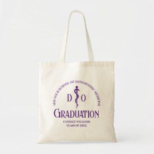 Tote Bag Purple Ostéopathic Médicale School Graduation