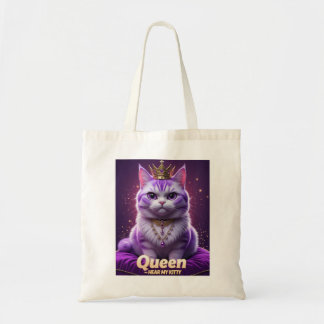 Tote Bag Purple Royal Kitty – Reine, Écoutez mon ronron de