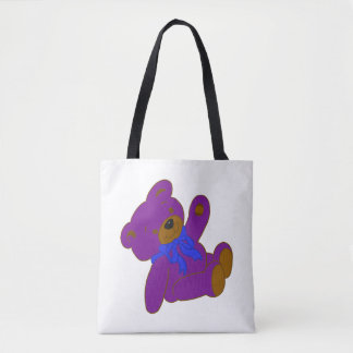 Tote Bag Purple Teddy