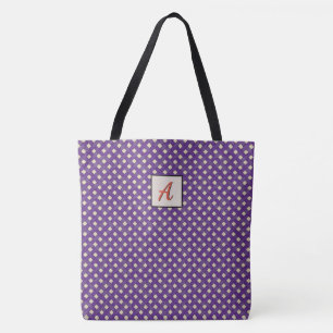 Tote Bag Purple tissé graphique sur un monogramme couleur