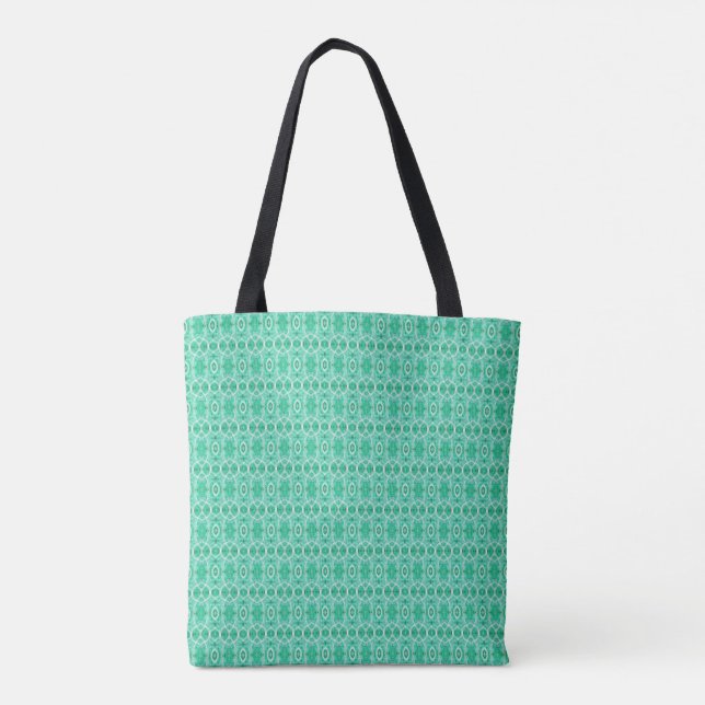 Tote Bag Push Light Green Abstract Watercolor Art (Dos)