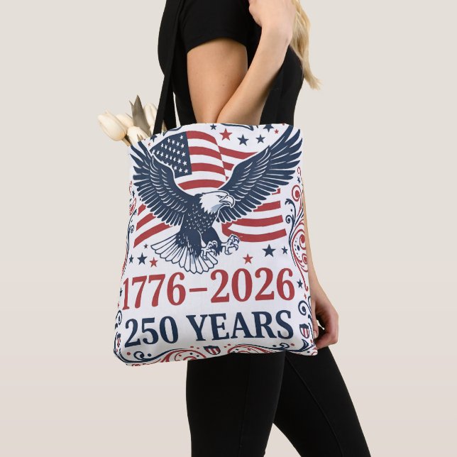 Tote Bag Pygargue à tête blanche 250 ans de liberté (De près)