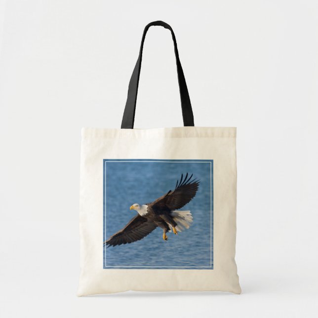 Tote Bag Pygargue à tête blanche en vol (Devant)