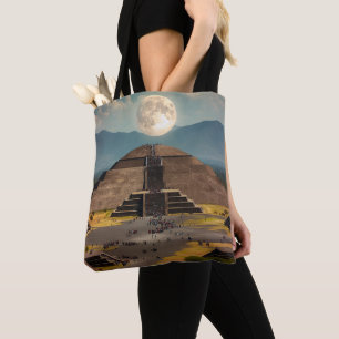 Tote Bag Pyramide de la Lune, Teotihuacan, Mexique Voyage